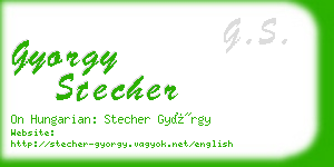 gyorgy stecher business card